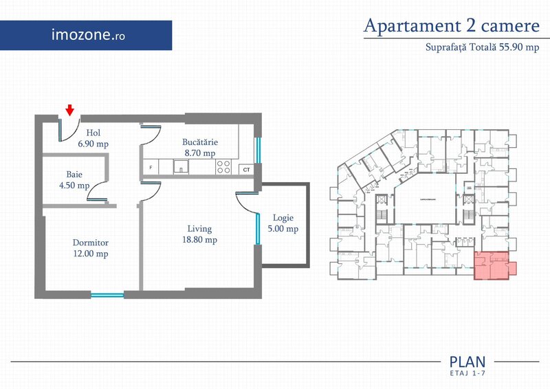 Metrou Pacii, Preciziei, Militari, 2 camere, 55.9 mp, bloc nou, finalizat.