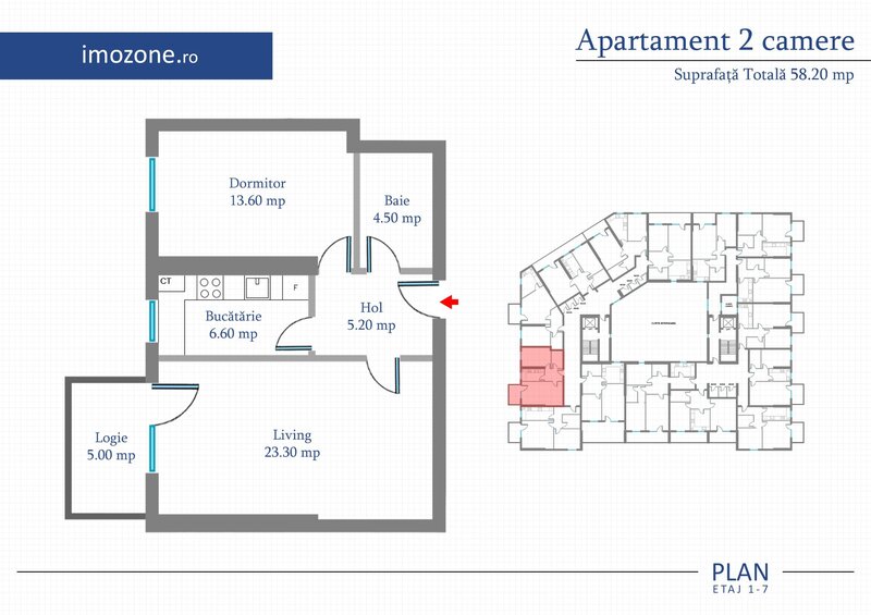 Metrou Pacii / Preciziei | Militari - 2 Camere | 58.2 mp | Bloc Nou | FINALIZAT